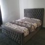 4'6 Grey hilton with 10 inch thick memory foam orthopaedic mattress Image 4