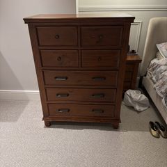 Five Drawer Dark gloss tallboy unit