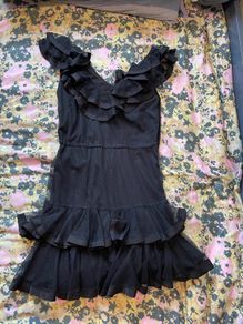 RRP360 Michael Kors luxury collection black lace dress size medium comfortable elasticated waist