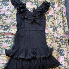 RRP360 Michael Kors luxury collection black lace dress size medium comfortable elasticated waist