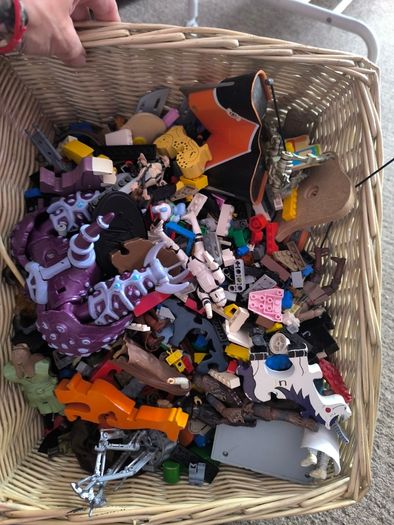 Toys and basket