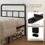 Small Double Bed Frame 4ft with Curved Headboard, 3/4 Bed Metal with Steel Slats, 36 cm High Image 5