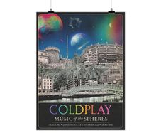 Coldplay - Dublin August/September 2024 Music Of The Spheres Tour Poster - Hand Numbered Limited Edition Art Print