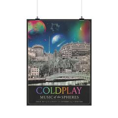 Coldplay - Dublin August/September 2024 Music Of The Spheres Tour Poster - Hand Numbered Limited Edition Art Print