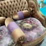 Beautiful old salon set in great condition with nice unusual colours 5 piece Image 4