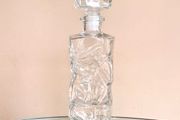 Vintage French Glass Decanter / Carafe, Mid Century, Whitefriars Style