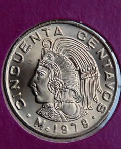 Mexico 1979 Coin Stamp cover BUNC Cuauhtemoc