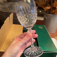 Vintage Galway Oranmore Crystal Wine Goblets Set