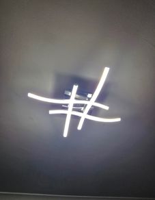 LED Ceiling Light, Elegant Curved Design 4 Built-in LED Boards, 28W Cool White Light 6000K,Modern Ceiling Fixture for Living Rooms, Kitchen Hallway and Bedroom,2000 Lumens