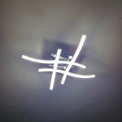 LED Ceiling Light, Elegant Curved Design 4 Built-in LED Boards, 28W Cool White Light 6000K,Modern Ceiling Fixture for Living Rooms, Kitchen Hallway and Bedroom,2000 Lumens