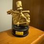 Burger King The Simpsons Movie 4" Gold Statue Bart Simpson Image 2