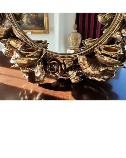Vintage girandole style mirror