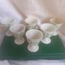Belleek Set of 6 Shamrock Egg Cups. Image 3