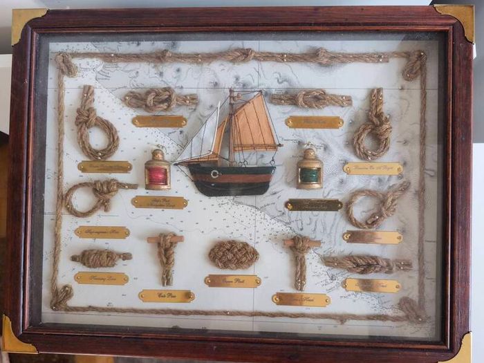 Vintage Nautical Knot Display Shadow Boxes
