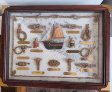 Vintage Nautical Knot Display Shadow Boxes