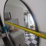 80cm black rimmed round mirror Image 3