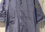 Scotch & Soda Blue Check Shirt with white collar