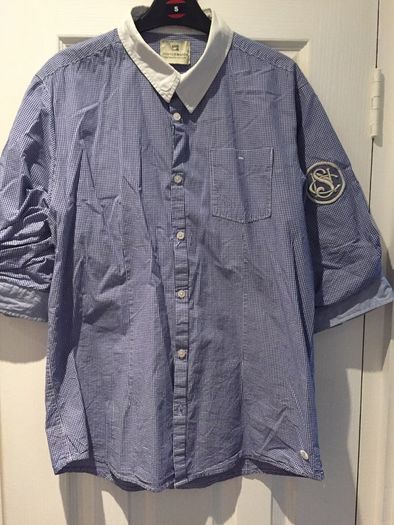 Scotch & Soda Blue Check Shirt with white collar