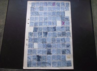 Accumulation of Irish old stamps on 14 loose pages