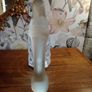 Vintage Madonna & Child Frosted Glass Statue. Stamped. By Steph Uijterwaal. Image 6