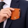 Genuine Leather Pop-Up Card Holder Wallet RFID Blocking Slim Credit Card Case Image 10