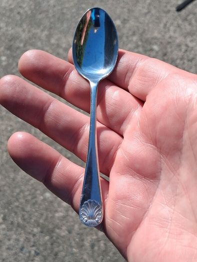 5 X Cooper Bros Shell Pattern Sterling Silver Teaspoons