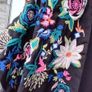 Black Embroidered Throw-On Image 2