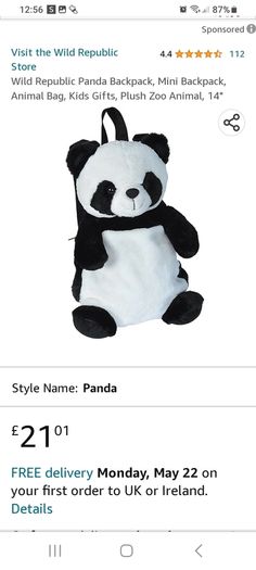 Panda backpack