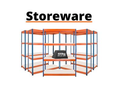 4 Tier Industrial Longspan Shelving Racking For Sheds Garages Workshops