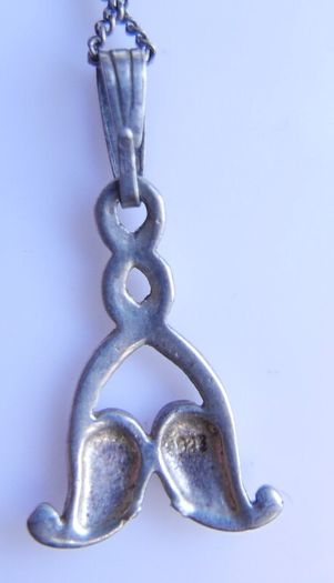 Vintage Sterling Silver 925 Pendant Necklace length 18" - 2,7g