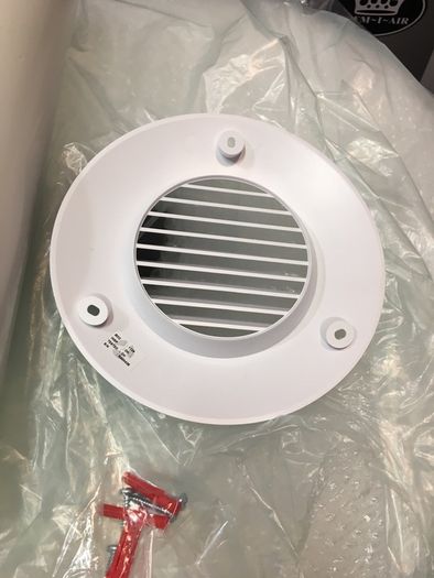 100 mm Exterior Fan Grille and Duct Kit 4 inch