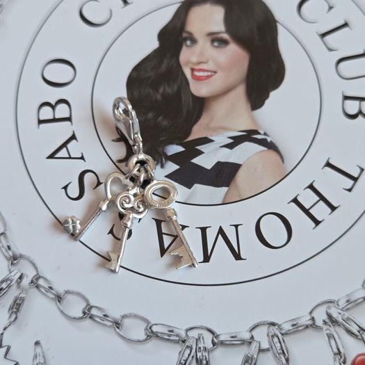 Thomas Sabo three ornate sterling silver keys dangling together charm