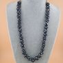 Vintage African Style White Dotted Glass Beads Strands Necklace Image 8