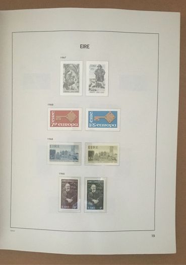 1929-1995 Ireland Commemorative incl sheetlets & 1968-1995 Definitive (inc Gerl series, Architecture & Treasures inc Enschede) Stamp Collection in Davo Album. (shown in 95 images)