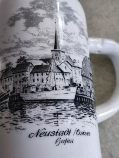 Vintage Porcelain  Altenkunstadt Germany Cityscape Skyline TANKER Stein Berlin