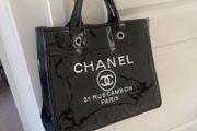 Tote Bag Handbag Black Patent