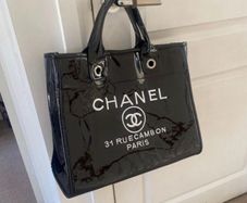 Tote Bag Handbag Black Patent