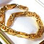 Vintage 9ct Gold Heavy Curb Link Bracelet Image 6