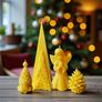 Beeswax Angel Candle  | Christmas Angel Decor | Pure Beeswax Figurine Candle | Holiday Gift | Prayer Angel Candle Image 5