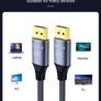 CableDeconn 5M Premium DisplayPort 1.4 UHD/3D 8K (7680x4320@60Hz) 32.4Gbps (Aluminum Alloy/Nylon Braided/Gold Plated) Cable (Brand New/Warranty) Image 6