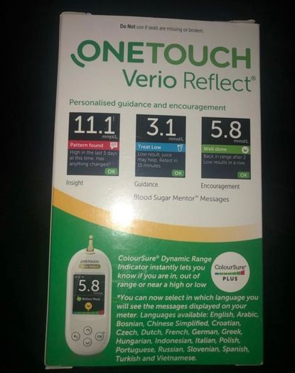One Touch Verio Reflect Blood Glucose Monitoring System with Bluetooth for diabetics