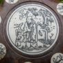 Vintage Hand Carved Wood Zodiac Feng Shui Compass Image 2