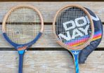Adidas & Donnay 80s wooden squash rackets