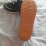ladies new  black and gold soft leather trainers Image 2