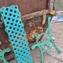 iron cast garden bench sides Image 3
