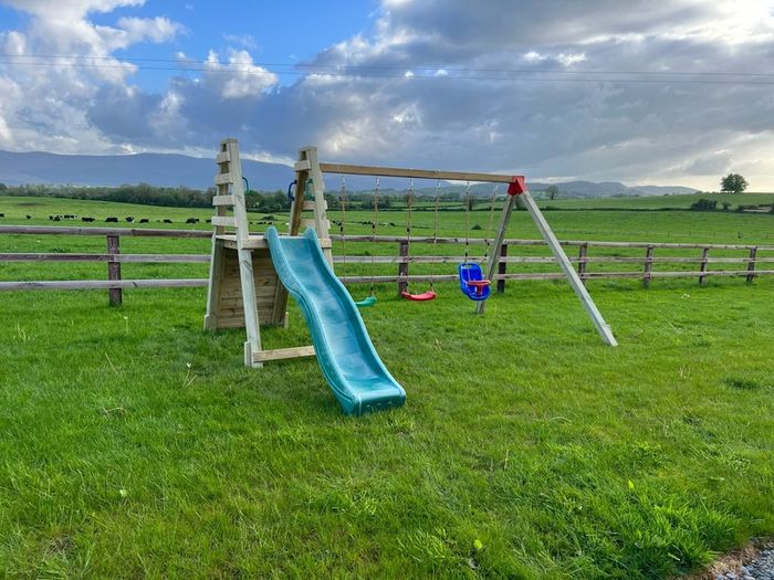 Swings and slide