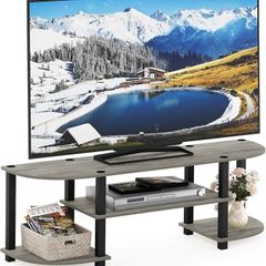 Turn-S-Tube Wide TV Entertainment Center, TV Unit, TV Stand, French Oak/Black, 120 (W) x 40 (H) x 34 (D) cm
