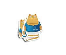 Henri Hippo Ulster Bank illustrated Glossy Stickers 3-Pack