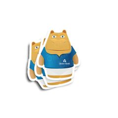Henri Hippo Ulster Bank illustrated Glossy Stickers 3-Pack