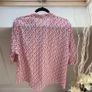ERFO Pure Women's Geometric Print Blouse Pink Orange Red 3/4 Sleeve Image 4